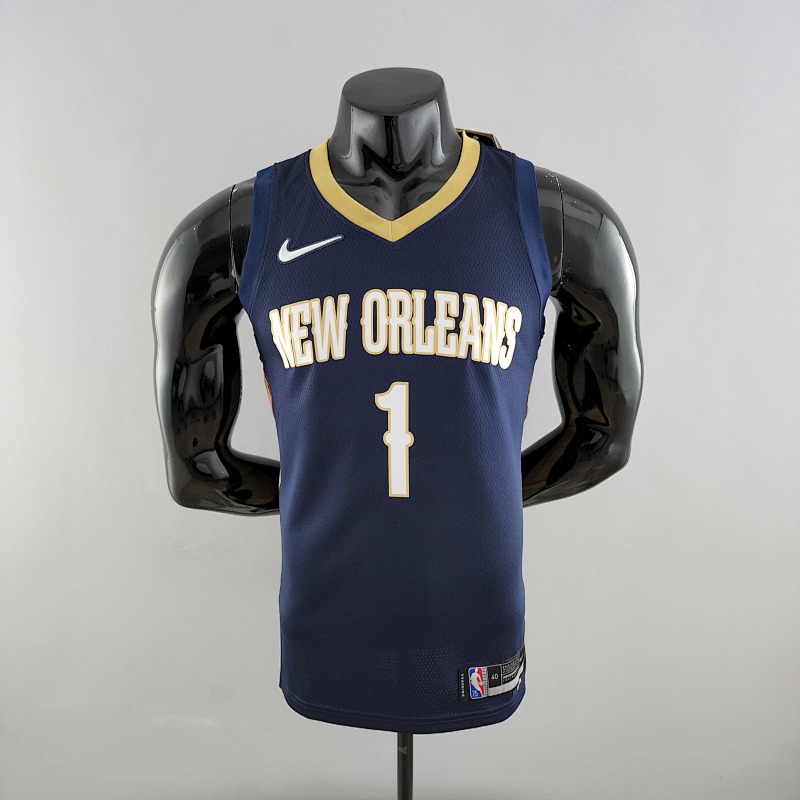75th Anniversary New Orleans Pelicans Williams #1 Navy Blue NBA Jersey S-XXL