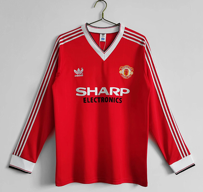 1983 M-anchester U-nited Home Retro Long Sleeve Jerseys