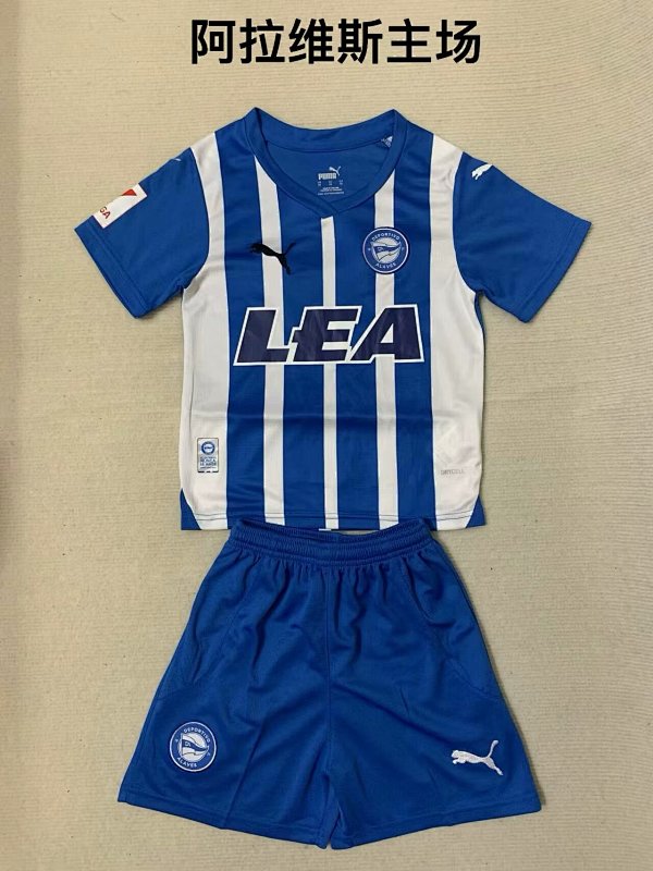 23-24 Alaves Home Kids Jerseys