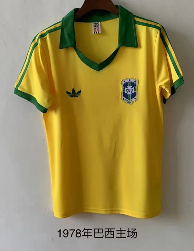 1978 Brazil Home Retro Jerseys