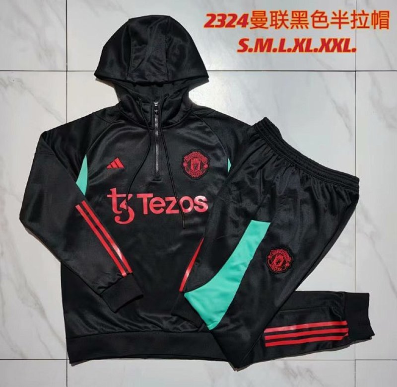23-24 M-anchester U-nited Hoodie Long Sleeve Training Suit