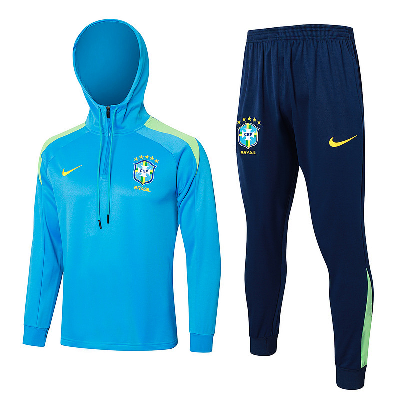 2024 Brazil Hoodie Long Sleeve Training Suit