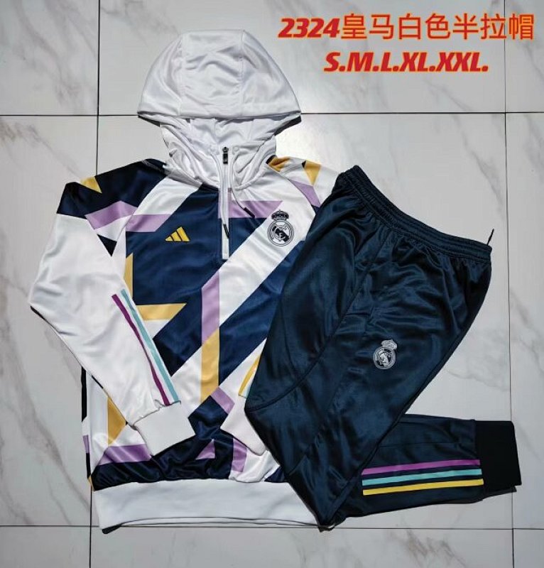 23-24 Real Madrid Hoodie Long Sleeve Training Suit