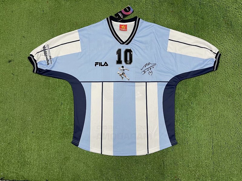 2001 Argentina Maradona Commemorative Retro Jerseys