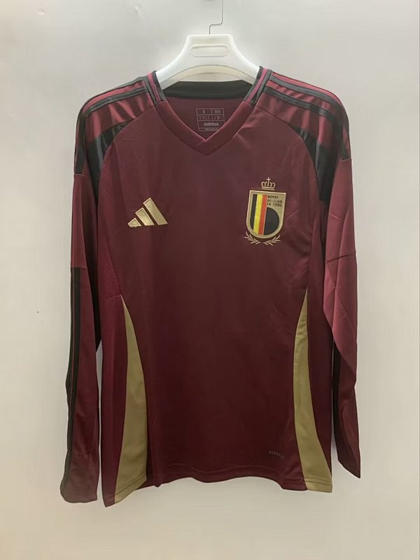 2024 Belgium Home Long Sleeve Jerseys