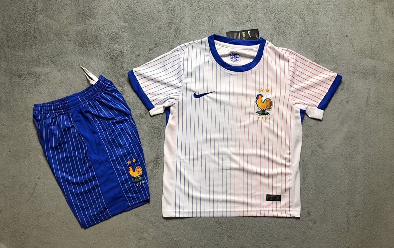 2024 France Away Kids Jerseys