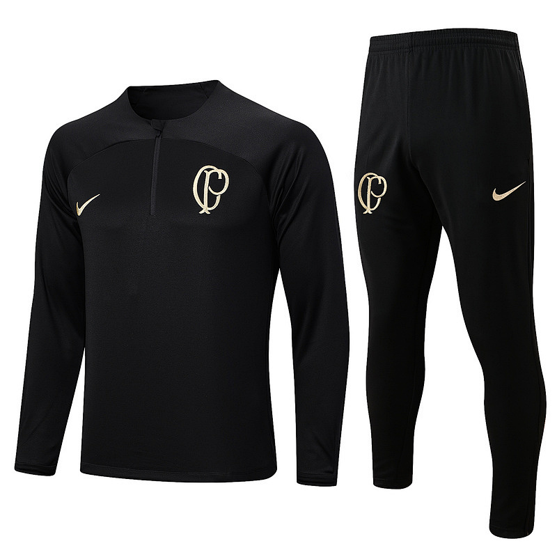 23-24 Corinthians Black Long Sleeve Training Suit