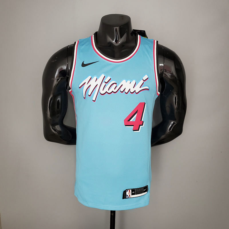 OLADIPO#4 Miami Heat V-neck blue NBA jersey Size S-XXL