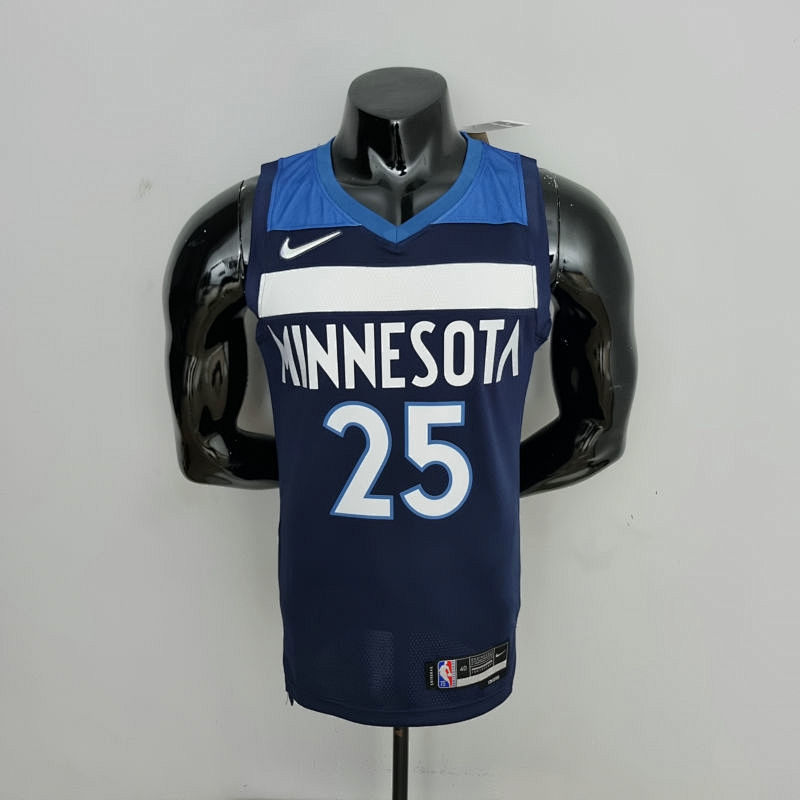 75th Anniversary Minnesota Timberwolves Rose #25 Royal Blue NBA Jersey S-XXL
