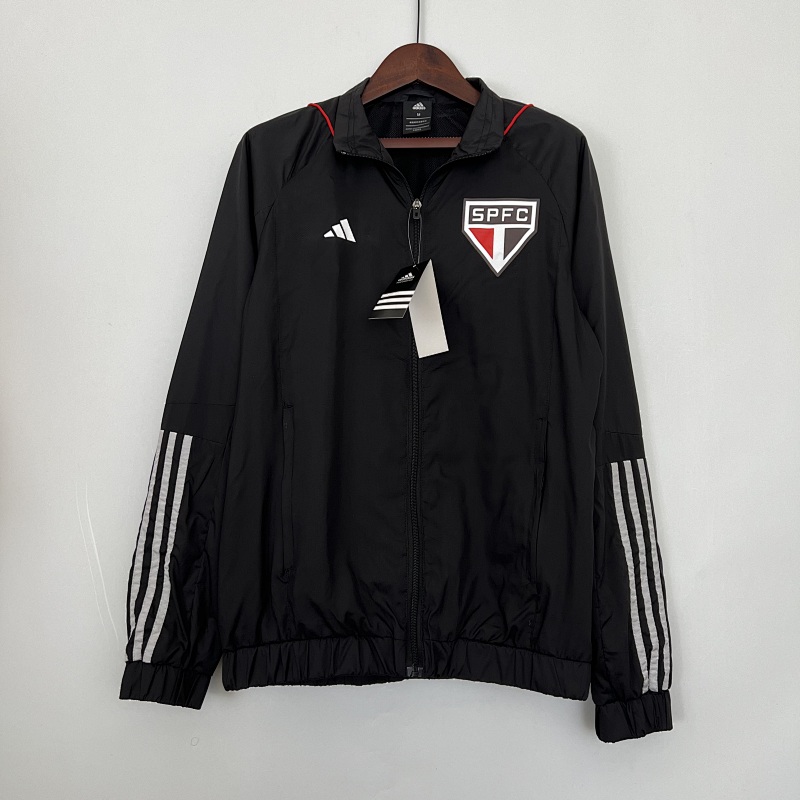 2023 Sao Paulo Black Windbreaker Jackets