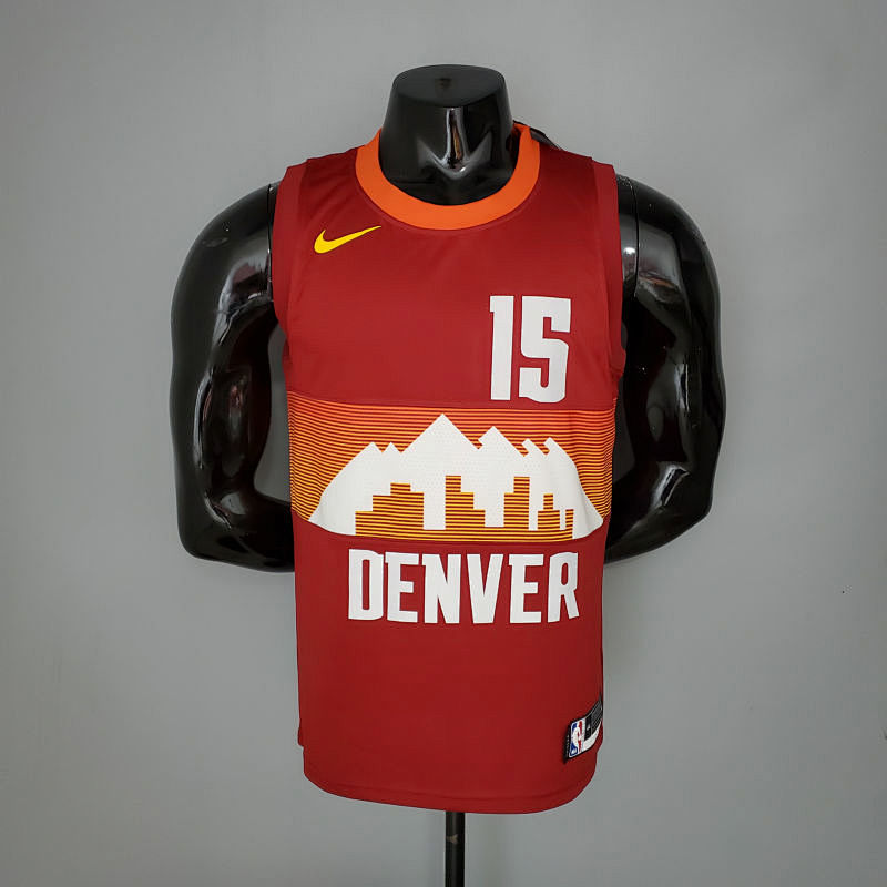 2021 JOKIC#15 Nuggets City Edition Red NBA Jersey S-XXL