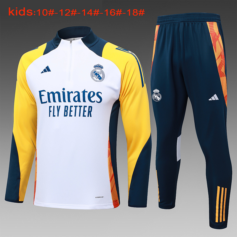 24-25 Real Madrid Kids Long Sleeve Training Suit