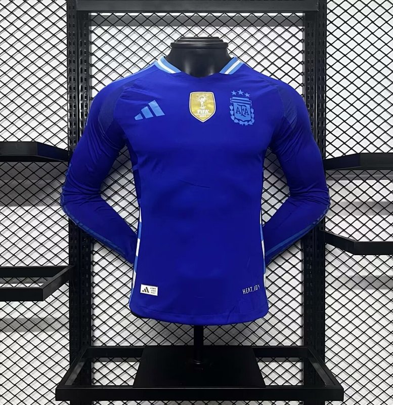 2024 Argentina Away Player Version Long Sleeve Jerseys