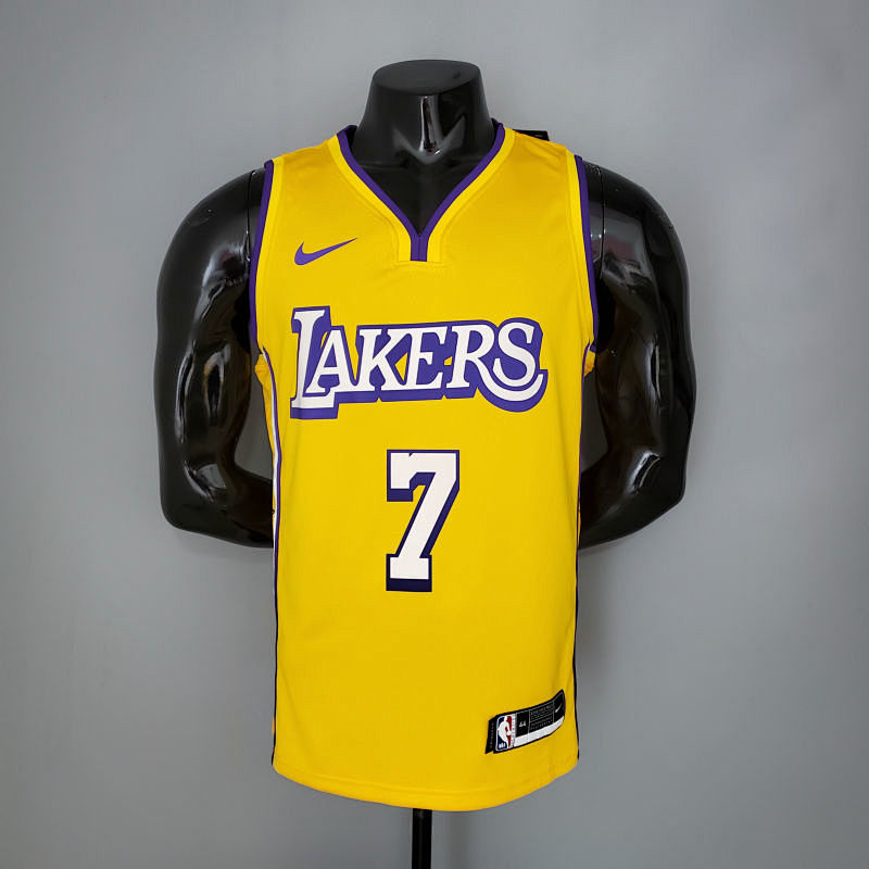 ANTHONY#7 Lakers V-neck City Edition yellow NBA jersey Size S-XXL