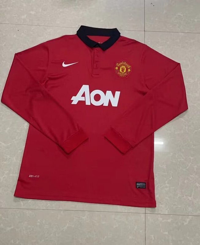 13-14 M-anchester U-nited Home Retro Long Sleeve Jerseys