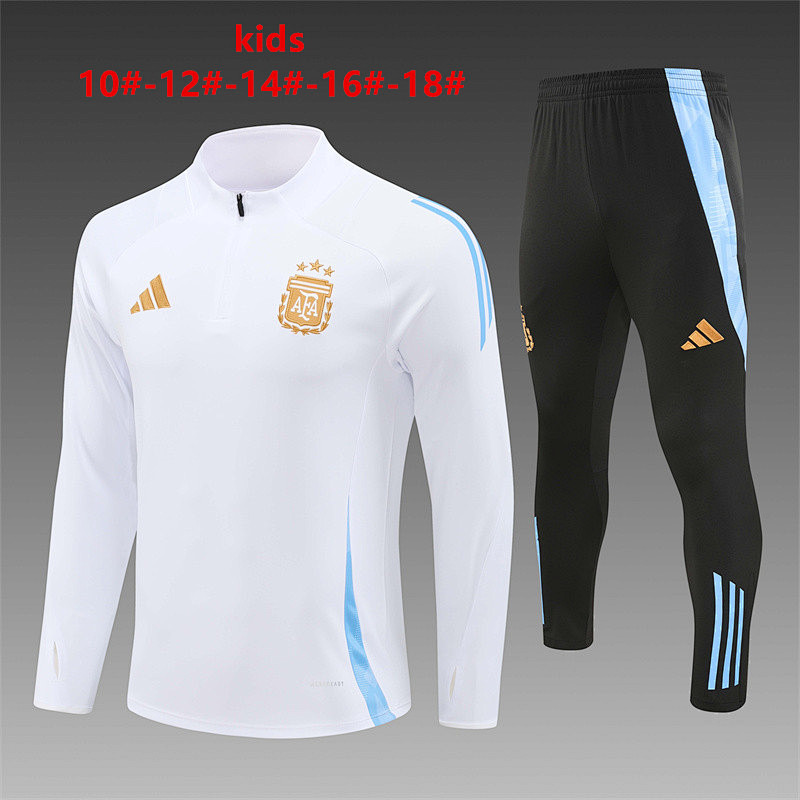 2024 Argentina Kids Long Sleeve Training Suit