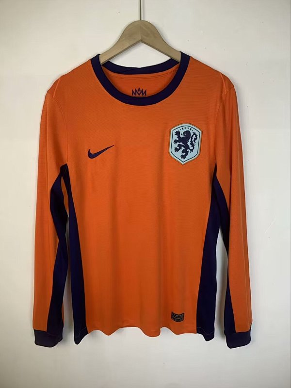 2024 Netherland Home Long Sleeve Jerseys