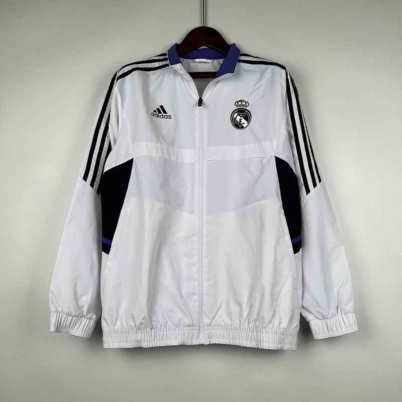 23-24 Real Madrid White Windbreaker Jackets