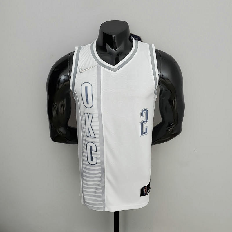 75th Anniversary Oklahoma City Thunder City GILGEOUS-ALEXANDER#2 Edition White NBA Jersey S-XXL