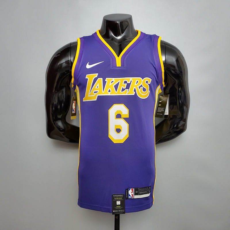 James #6 Lakers purple NBA jersey Size XS-XXL