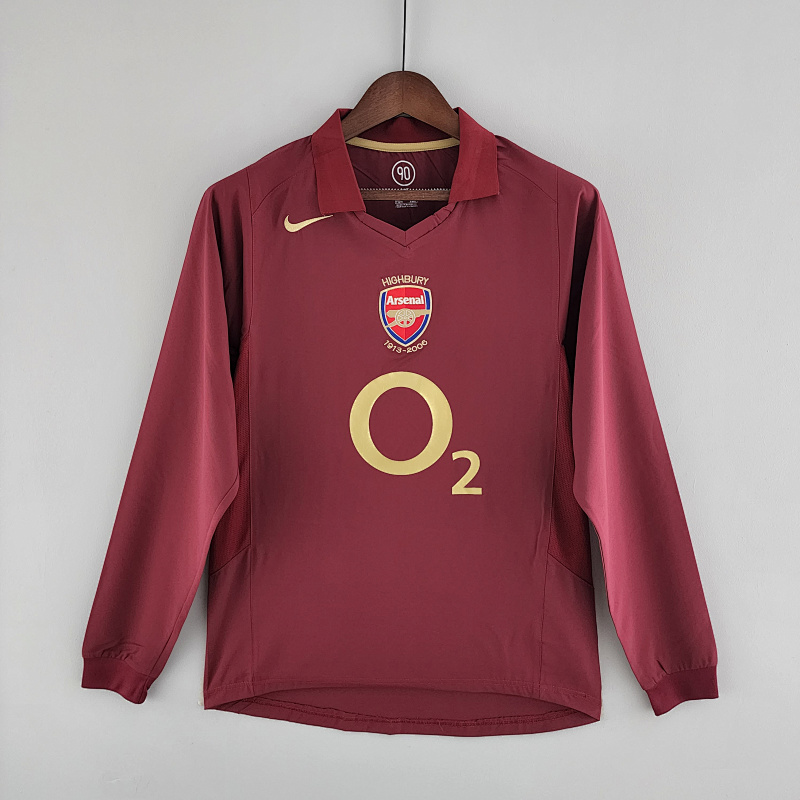 2005-06 Arsenal Home Retro Long Sleeve Jerseys