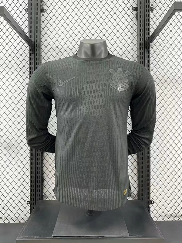 24-25 Corinthians Away Player Version Long Sleeve Jerseys
