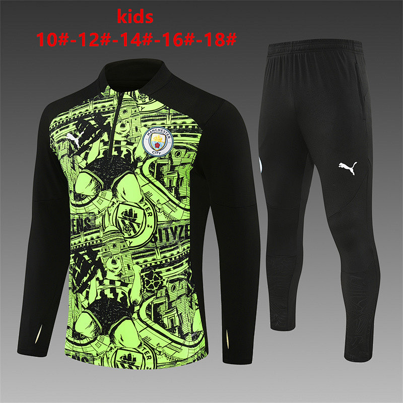 24-25 Manchester City Kids Long Sleeve Training Suit