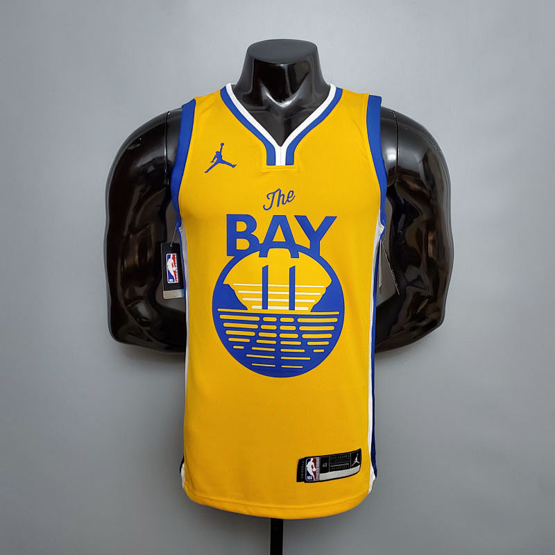 new THOMPSON#11 Golden State Warriors yellow NBA jersey S-XXL