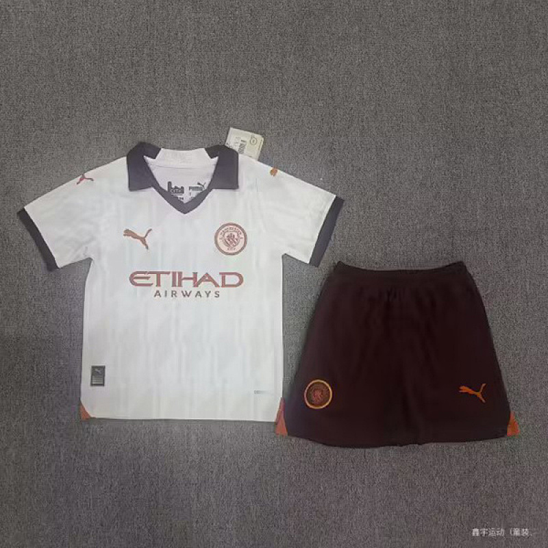 23-24 Manchester City Away Kids Jerseys