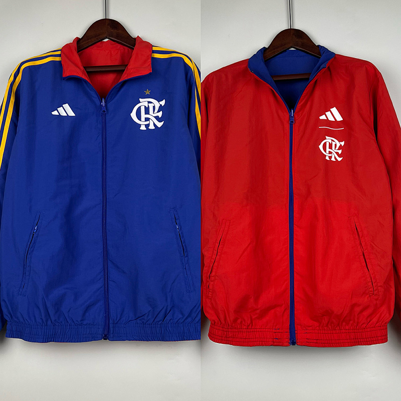 23-24 Flamengo Double Sided Windbreaker Hoodie Jackets