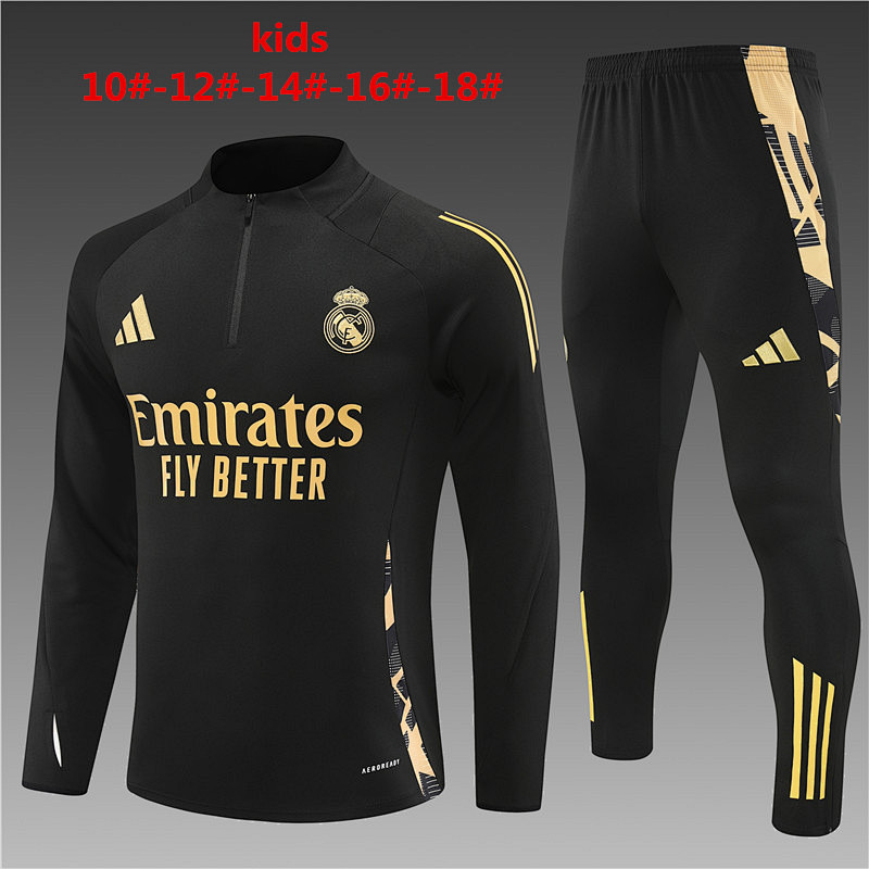 24-25 Real Madrid Kids Long Sleeve Training Suit