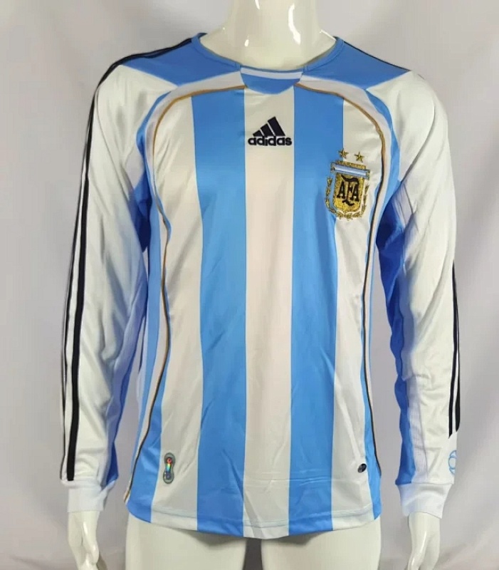 2006 Argentina Home Retro Long Sleeve Jerseys