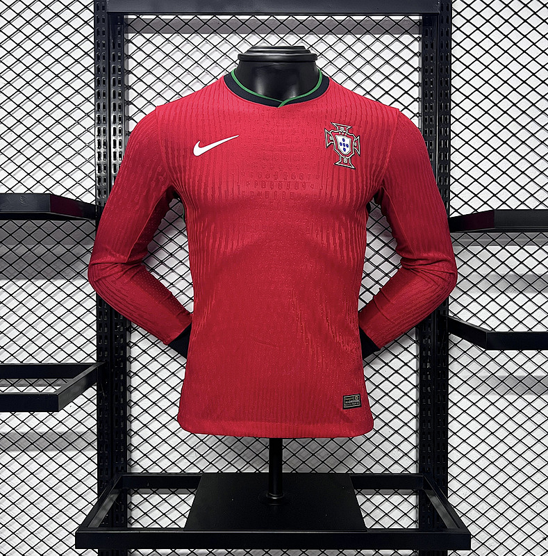 2024 Portugal Home Player Version Long Sleeve Jerseys