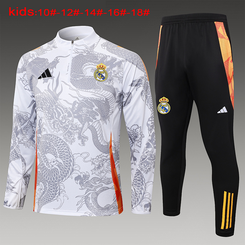 24-25 Real Madrid Kids Long Sleeve Training Suit