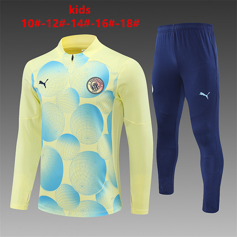 24-25 Manchester City Kids Long Sleeve Training Suit