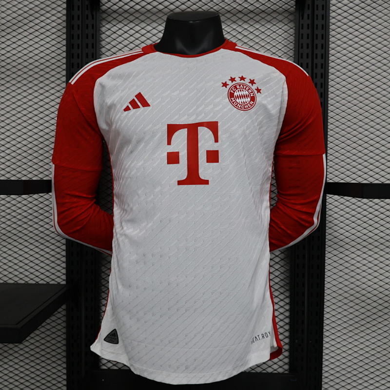 23-24 Bayern Home Player Version Long Sleeve Jerseys