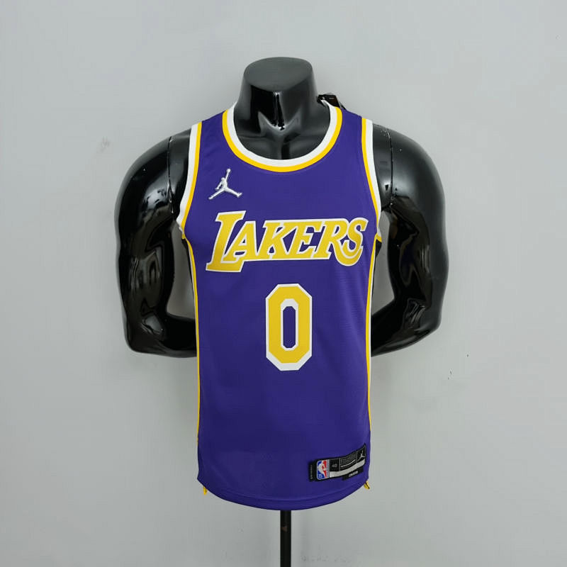 75th Anniversary Westbrook #0 Los Angeles Lakers Jordan Purple NBA Jersey S-XXL