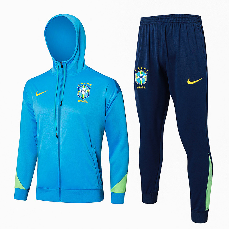 2024 Brazil Hoodie Long Sleeve Training Suit