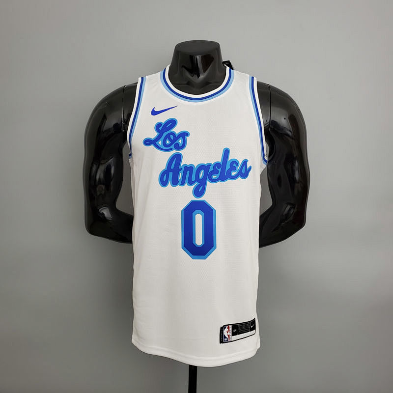 Lakers Westbrook#0 Latin Night (High Head) White NBA Jersey S-XXL