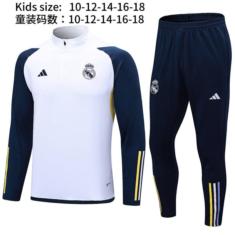 23-24 Real Madrid Kids Long Sleeve Training Suit