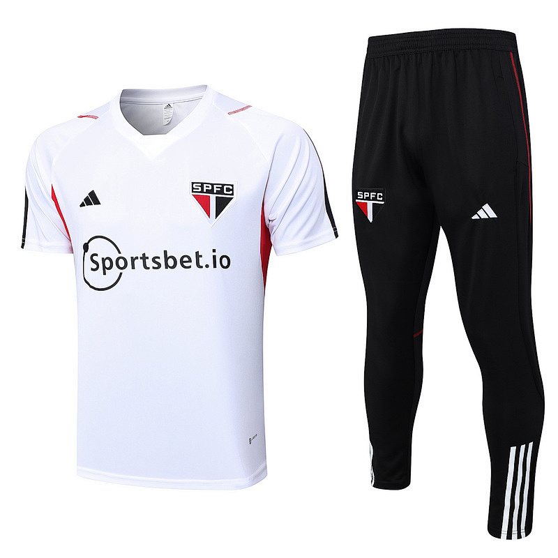 23-24 So Paulo White Short Sleeve Training Suit