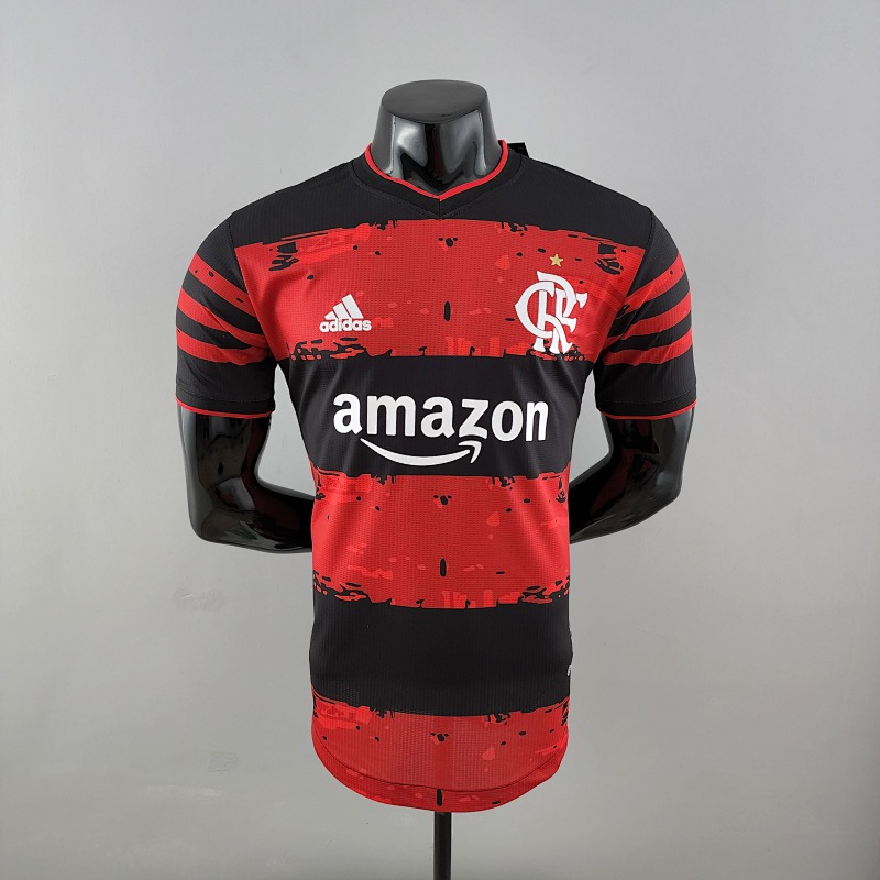 2022 Flamengo Player Version Commemorative Edition Red Black Jerseys