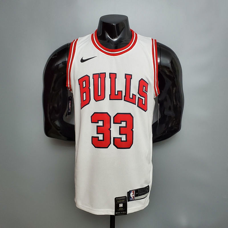 PIPPEN#33 Chicago Bulls white NBA jersey Size S-XXL Nike connect recognition