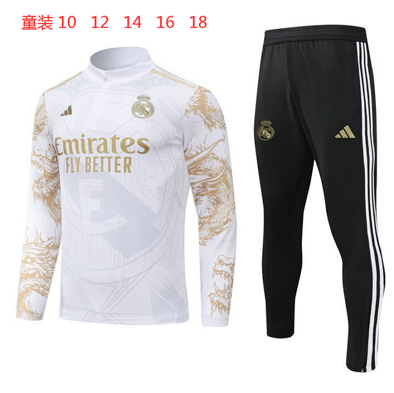 24-25 Real Madrid Kids Long Sleeve Training Suit