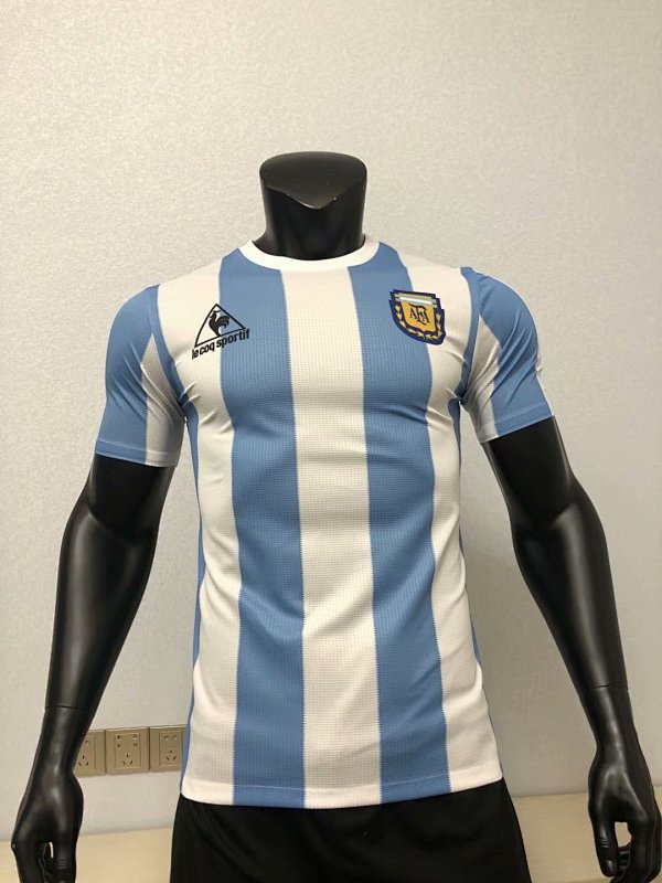 1986 Argentina Home Player Version Jerseys