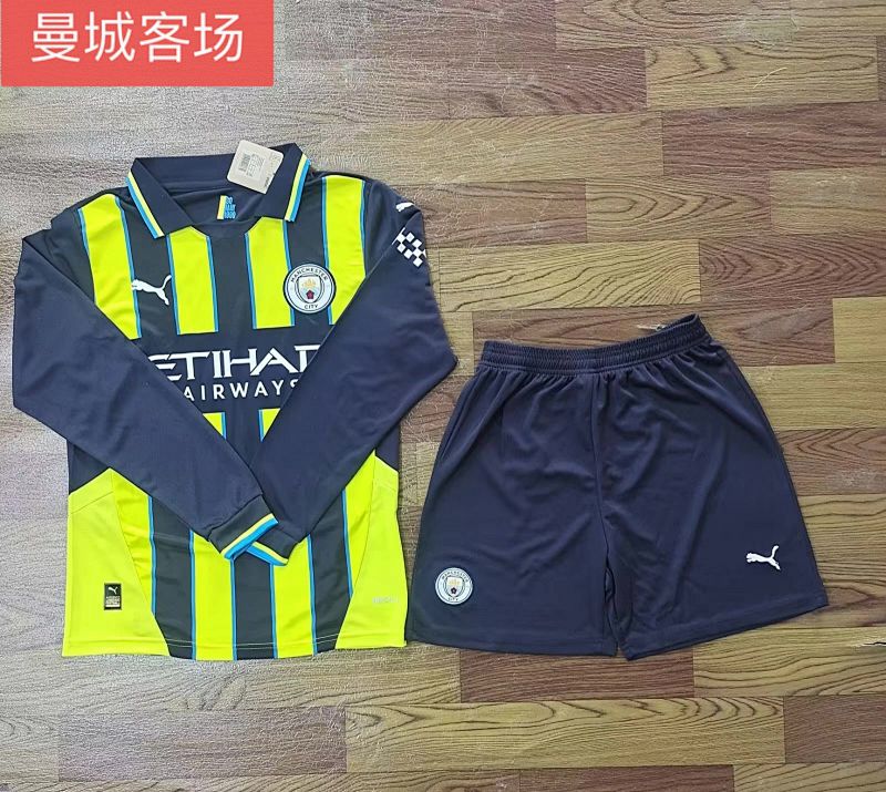 24-25 Manchester City Away Long Sleeve Jerseys