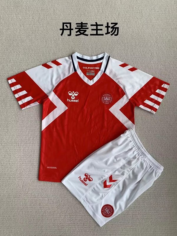 23-24 Denmark Home Kids Jerseys
