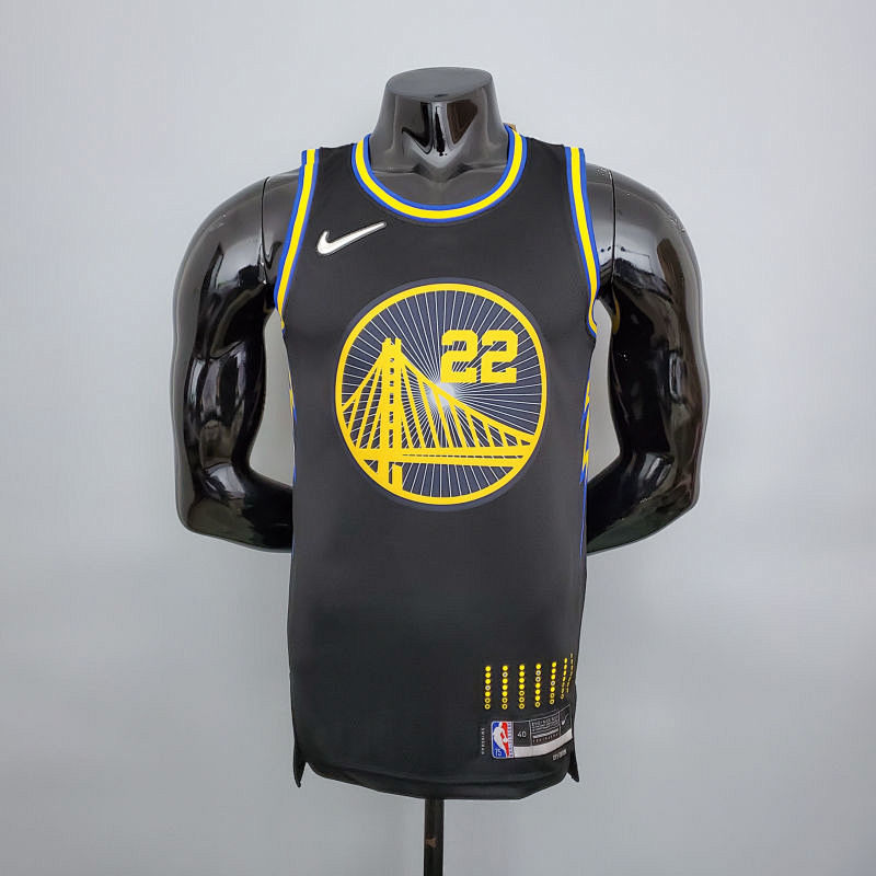 2022 75th Anniversary Wiggins #22 Warriors City Edition Black NBA Jersey S-XXL