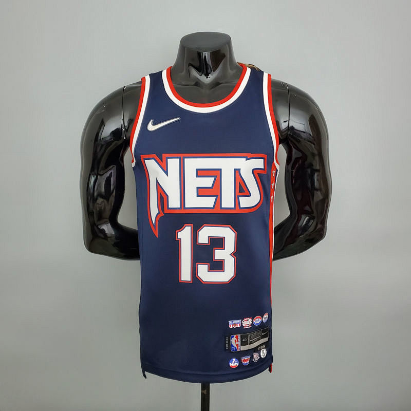 2022 75th Anniversary Harden #13 Nets City Edition Royal Blue NBA Jersey S-XXL