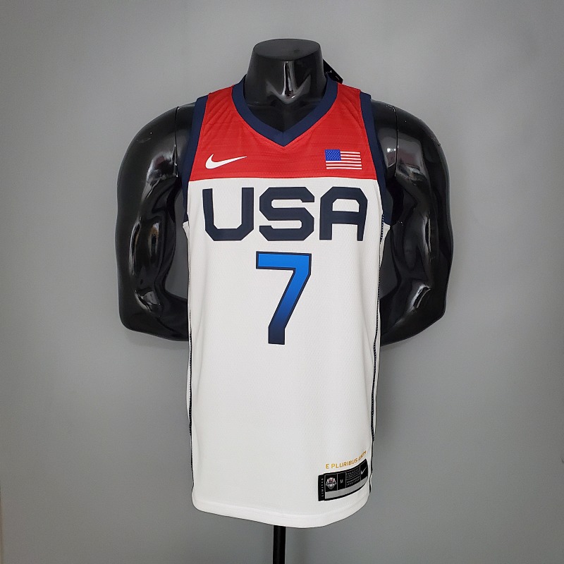 2021 Olympic Games DURANT#7 USA Team USA White Red NBA Jersey S-XXL